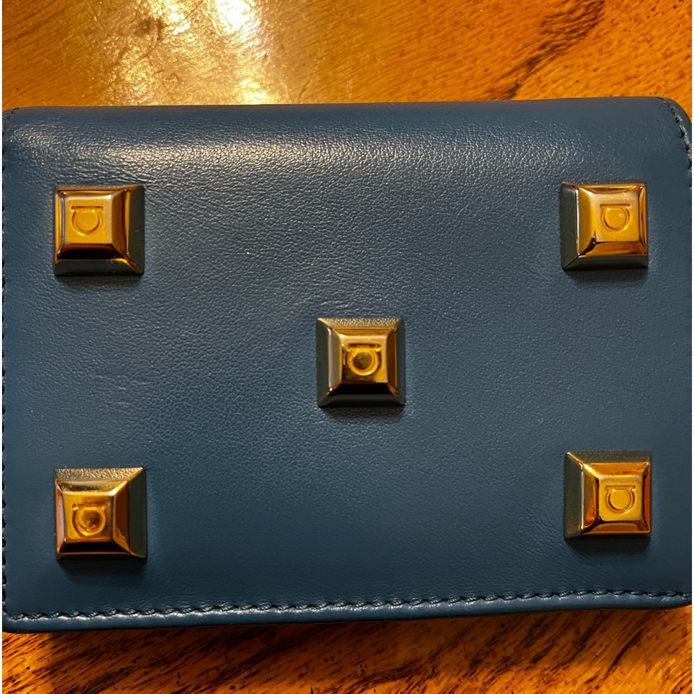 Salvador Ferragamo Small blue excellent wallet